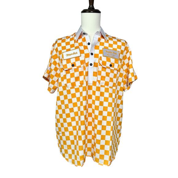 Trailer Park Golf Club | Men | Vol Gold Checker Member Golf Polo Shirt | Medium - Picture 2 of 15
